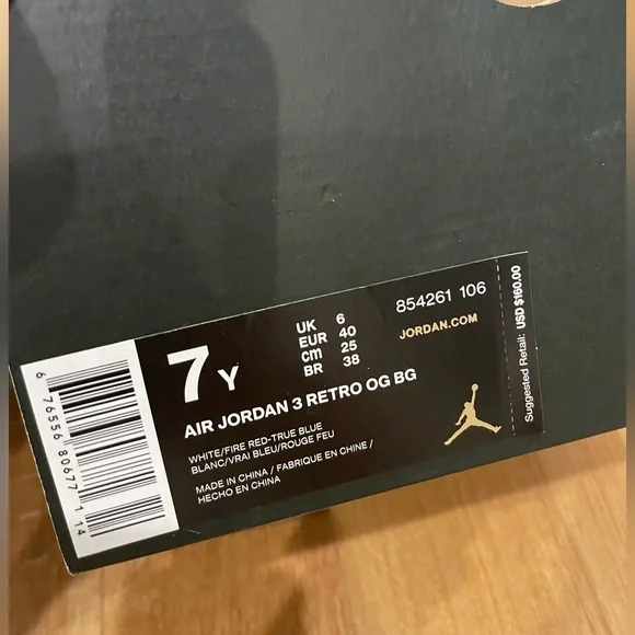 Air Jordan retro 3 og bg - True blue